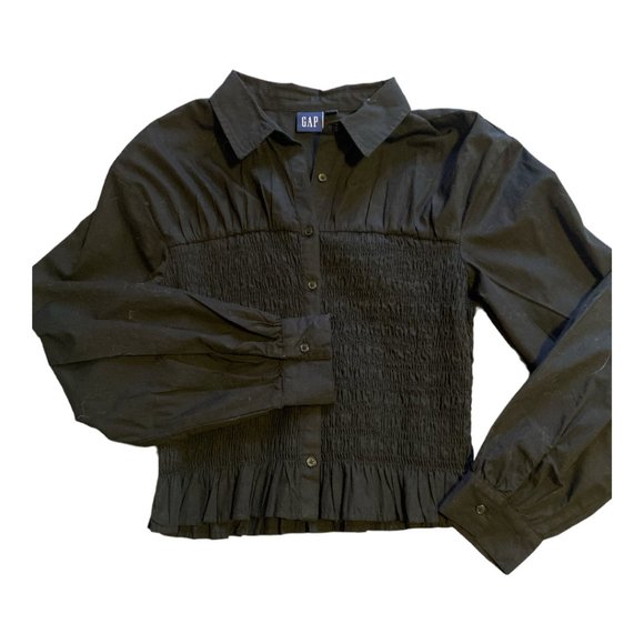 Chic GAP Women's Smocked Peplum Shirt - Size M - Picture 3 of 4